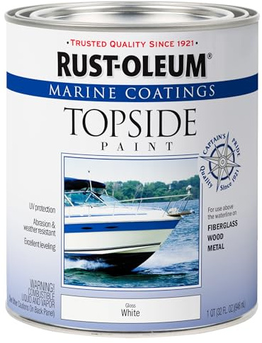 Rust-Oleum 396959​ Marine Coatings Topside Paint, Quart, White