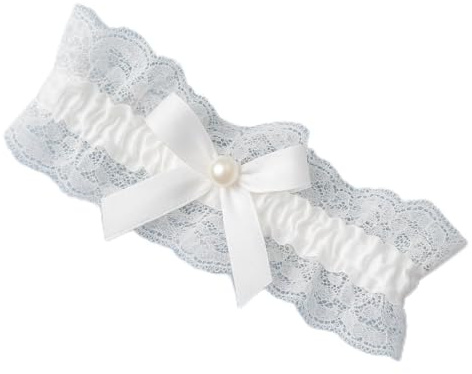 My Pretty Little Gifts Ivory Garter - Plain - Wedding Favour Bride to Be Hen Party Night Do Accessory
