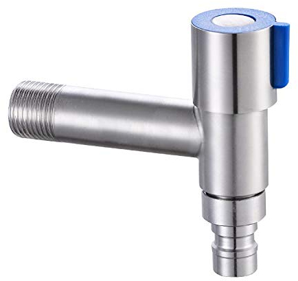 ZXC Edelstahl Kaltwasserhahn, Wandventil, Auslaufventil, Wasserhahn, Armatur mit ½ Zoll Anschluss