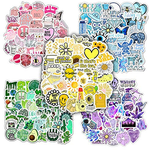 TWSTYFAL 250 stücke Süßer Aufkleber Mädchen VSCO Girl Stickers Wasserdicht für Wasserflaschen Laptop Skateboard Auto Motorrad Fahrrad PS4 Koffer Snowboard