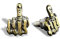 2 Metall Mittelfinger Motorrad Nummernschildschrauben Nummernschildschrauben Dekorative Nummernschild Schraubenkappen Nummernschildbolzen Nummernschildbefestigungen, Gold