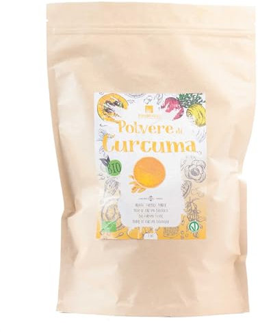 Erbavoglio Polvere di Curcuma Bio KG - 1000 g - Alimento biologico - Anti-infiammatoria naturale, ottima per supportare le articolazioni e la digestione.