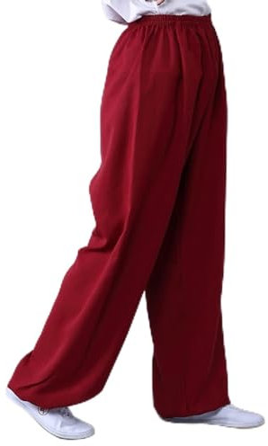 Hansensi Taiji Hose Damen Herren Baumwolle Und Leinen Kung Fu Qigong Shaolin Kampfsport Training Hose Atmungsaktiv Lauschig Zen Meditation Wing Chun Taekwondo Yoga Bloomers,006,L