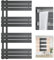 Euroharry Badheizkörper Flach Design Heizkörper Handtuchtrockner für Badezimmer Handtuchheizkörper mit Seitenanschluss 600x1200mm Handtuchwärmer Weiß (Anthrazit)