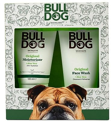 BULLDOG SKINCARE - Skincare Duo Giftset for Men | Father's Day Gift | Mens Grooming Gift set | Original Moisturiser & Face Wash | Vegan Friendly