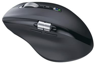 INFINMIND Ratón Bluetooth Inalámbrico con Smart Flying Scroll, Rueda ergonómica para Pulgar, silencioso para 3 Dispositivos - Compatible con Mac OS/Chrome/Android (Negro)