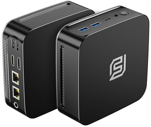 NAIKLULU Mini PC Desktop Computer Fisso 12 Gen Alder Lake N95 (1.0 a 3.4GHz), 16GB RAM 512GB SSD Micro PC Supporta display 4K, HDMI/Win 11 Pro/Tipo-C/USB 3.2/RJ45(Gigabit Ethernet), Casa/Affari