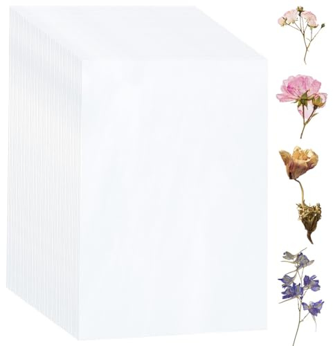PH PandaHall 50 ark blottpapper för blompress, absorberande papper stora A4 blompresspapper herbariumpapper blotter ark för herbarium hantverk torkade blomtillverkning, 30 x 20 cm
