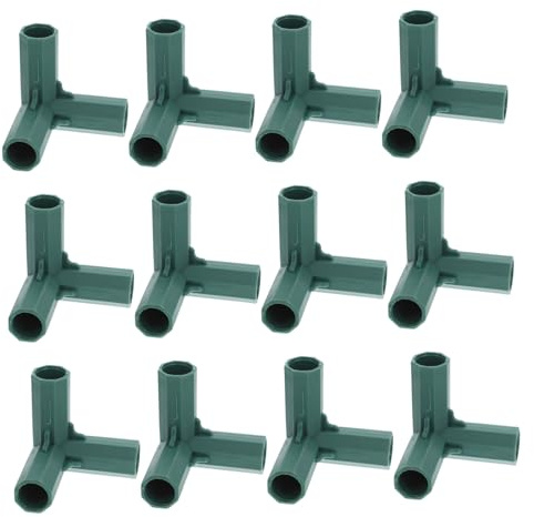 BESTonZON 12 Piezas Conector De Marco De Invernadero Conectores De Tubo Acodado De Vías para Estructuras De Invernaderos Accesorios De Plástico para Muebles De Jardinería Conectores
