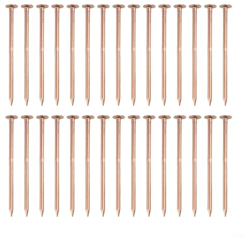 babominimer Copper Tree Stump Killer Nails 65mm 75mm Solid Spikes for Root Elimination and Stump Removal, Long Lasting Pure Copper Hardware for Gardening or Landscaping Projec(B)