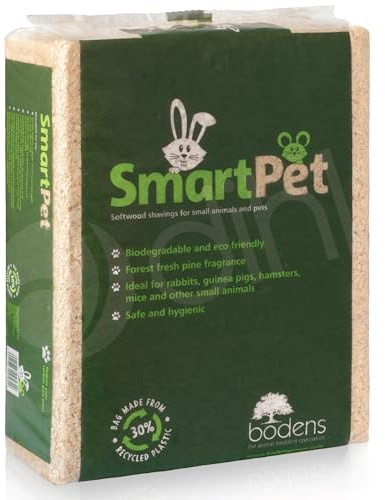 Dihl Smart Pet Small Animal Wood Shavings Natural Pet Bedding 3.2KG, Dust Extracted Premium Pet Bed Substrate, Odour Control, For Rabbit, Hamster, Gerbil, Guinea Pig, Mouse, FSC Approved, Large