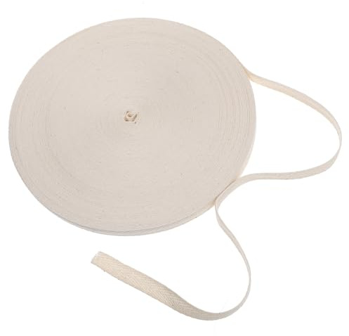 DOPENSPI Nastro sbieco in cotone, 50 m, 10 cm, per cucito, colore beige, per lavori di cucito