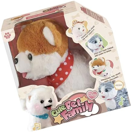 YiNLuax Electric Raise a Pet Interactive Plush Robot Pet Toy with Motion Sensors Realistic Sound Educational Toy for Kids Realistic Pet Toy