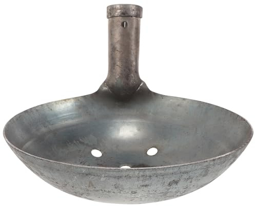 MINAOLULUS Pala para Tamizar Lodo de Metal Mango Vertical Grande, Pala de Filtro Reutilizable Agujeros para Limpieza de Pozos y Drenaje, Herramienta Multifuncional para Jardinería y Obras