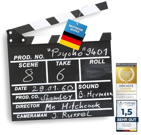 Film Flap Regissörens Flap XXL - Hollywood Deco Direction Film Flap Chalkboard Rekvisita