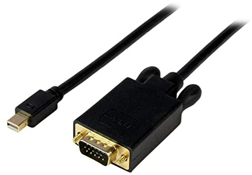 StarTech.com 6ft Mini DisplayPort to VGA Cable - Active - 1920x1200 - mDP to VGA Adapter Cable for Your Computer Monitor (MDP2VGAMM6B), Black