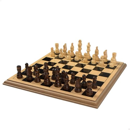 ColorBaby 43635 Jeu d'échecs en Bois, Petit, 30 x 30 cm
