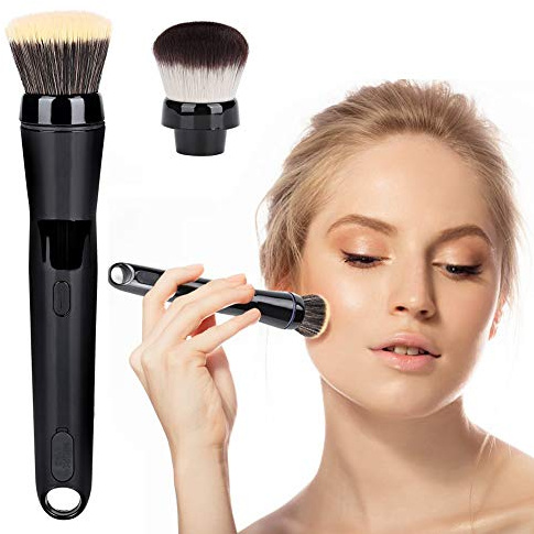 Pennelli per trucco elettrici rotanti a 360°, ideali per fondotinta in polvere e crema, strumenti di bellezza professionali per un’applicazione uniforme sul viso