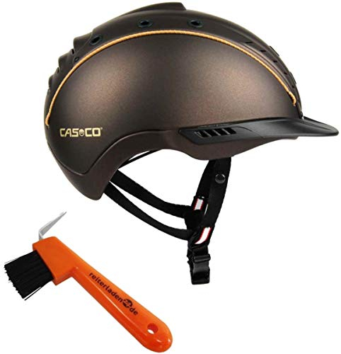 Casco Reithelm MISTRALL-2 dunkelbraun S-M (55-57cm) + Hufkratzer Reiterladen24.de
