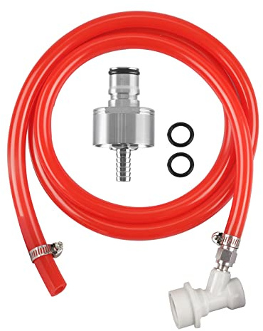 Carbonation Cap Ball Lock Gas line Set Carbonation Bottle Cap Pet Bottle Carbonizer Adapter with Detachable Ball Lock Disconnect Assemble HOSE Set used for soda bottle soda making by PERA