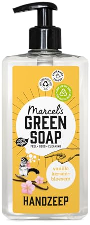 Marcel's Green Soap - Handseife Vanille & Kirschblüte - Flüssigseife Spender - Umweltfreundlich - Vegan - 97% Biologisch abbaubar - 500 ml