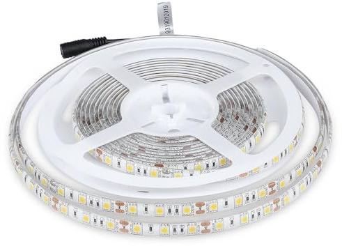V-TAC Striscia Led da Esterno IP65 Impermeabile 11W - 5 Metri di Lunghezza - SMD 5050 Alta Luminosità - Luce 4000K Bianco Naturale - Strisce Led - Strip Adesiva e Copertura in Silicone - 12 Volt