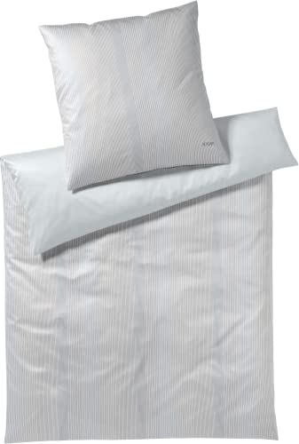 JOOP! Satin Kissenhülle Groove 4107 | 9 Silber - 40 x 80