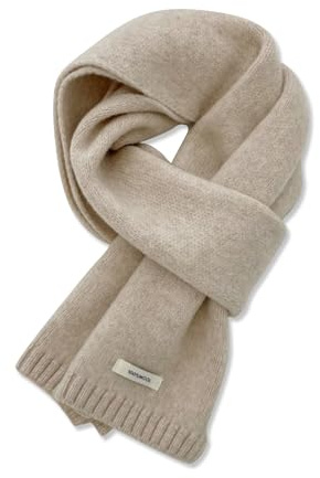LumiSyne Invernale Sciarpa In Lana Lavorate a Maglia Per Donna Uomo Tinta Unita Classica Maglia a Coste Lungo Sciarpa Da Collo Pashmina Morbido Calda Fazzoletto Da Collo 150×20cm