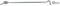 GeZu Impex® Crochet tempête Galvanoplastie 400 mm volet fermeture porte cabine contrevent de tempête crochets avec œillets
