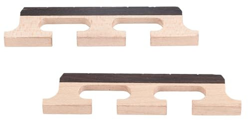 2PCS Hölzerne Banjo Bridge Easy Installation 2PCS Banjo Bridge für 5-Saiten-Banjos Amateur-Heimfachleute