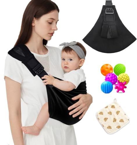 Baby Sling Carrier | Adjustable Front & Back, Adjustable Sling Easy Toddler Carrier Comfortable (Corduroy)