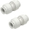 JD Brands 15mm Push Fit Straight Connectors (2 Pack) | Tool-Free Pushfit Plumbing Fittings for 15mm Copper & Plastic Pipes | Easy-Fit Radiator & Water Pipe Fittings – Equal Straight Push-Fit Joint
