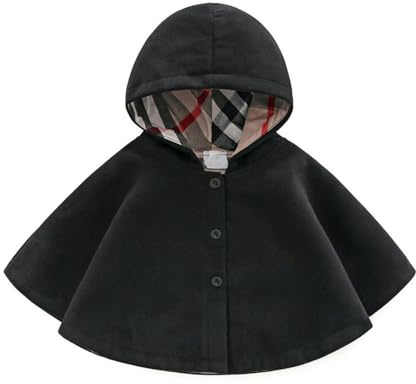 Genérico 2026 Abrigos de invierno con capucha para niños, abrigos térmicos para bebés, ropa para excursiones, bufandas, ropa para niños recién nacidos, lana, resistente al viento, Negro , 3-6 meses
