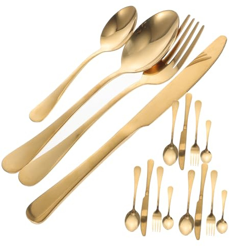 ZUNOXAZ Cubiertos Para Carne De Acero Inoxidable Incluye Cuchillo Tenedor y Cuchara Para Uso Restaurante o Cocina Utensilios Esenciales De Cocina