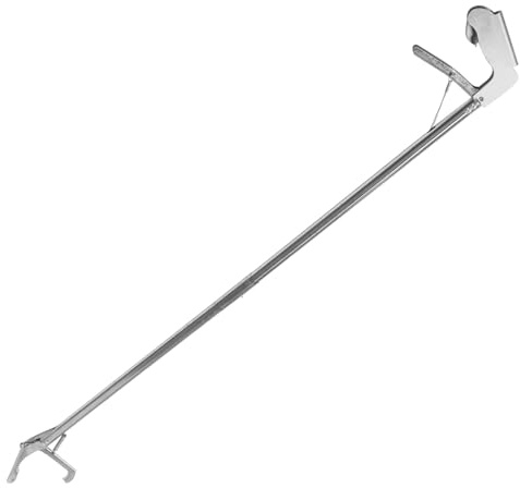 TOGEVAL Pinzas de Serpiente Plegables de Acero Inoxidable Antideslizantes 1,2 Metros Bloqueo para Captura Segura en Jardín y Exteriores, Herramienta Práctica para Aficionados a Reptiles