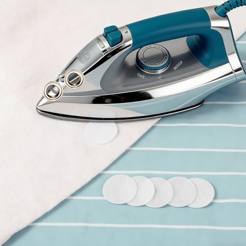 HJZHII 200 toppe con occhielli termoadesive, anelli di rinforzo del foro da 20 mm, occhielli bianchi, accessori da cucito per rinforzo o riparazione in caso di occhielli strappati, facile da applicare