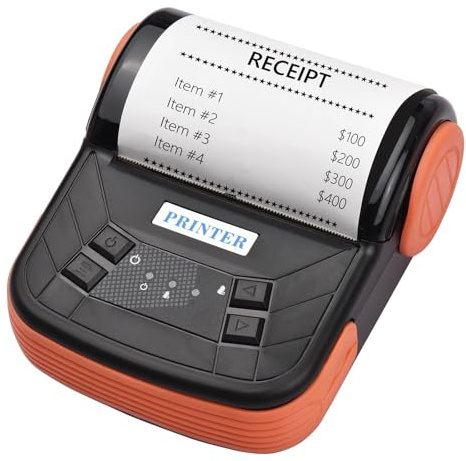 CCZRD Impresora De Recibos Portátil MTP-3, Térmica Inalámbrica Bluetooth 80mm, Facturas Móvil, Comando Impresión ESC/POS For Tienda Impresión Rápida Nítida Cada Etiqueta