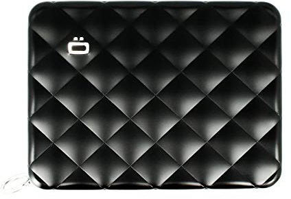 ÖGON Smart Wallets Companion geldbörse für Frauen, aus festem Aluminium mit stepp Effekt, RFID Schutz vor betrug und entmagnetisierung, Modell Lady Case Helsinki Large, Reisepassformat