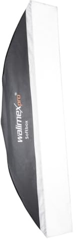 Walimex Pro Softbox Striplight II Diffusore anteriore e posteriore, 25x150 cm