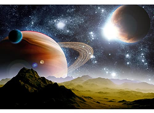 Aoihrraan 2,2x1,5m Espace Planète Toile de Fond Galaxie étoilé Ciel céleste Nuit Vue Photographie Fond Univers Voyage Thème Fête Chambre Fond d'écran Décor Bébé Douche Mariage Photo Studio Prop