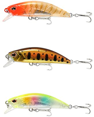 WJIAEER 3 PCS spinner angelköder spinner set haken angel köder fishing kunstköder set kunstköder crankbait
