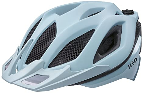 KED Offroad Fahrradhelm Spiri II Trend Dusti Mint Matt / 55-61 (L) K-Fit Black Clear Rastersteckschloss Insektenschutznetz QUICKSTOPP Gurtenlängeneinstellung maxSHELL Technologie