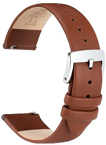 OTTOODY Leder Uhrenarmbänder 12mm 14mm 16mm 18mm 20mm 22mm Armband, Schnellverschluß Eleganten & Ultraweiches Leder Uhrenarmband für Damen Herren, Hochwertige Ersatz Leder Armband für Uhr & Smartwatch