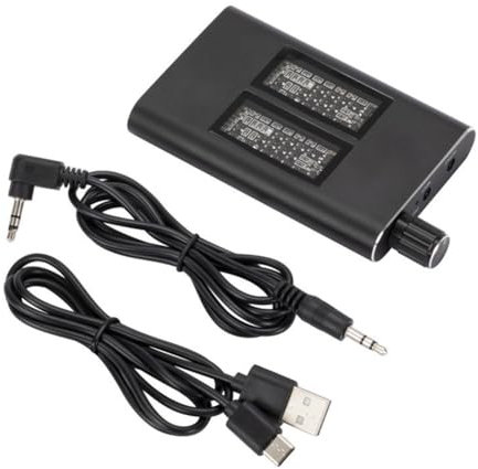 ISKDJBJG Amplificador de Auriculares HiFi de 16-150 Ohmios, Amplificador de Audio Ajustable con Cable Jack de 3,5 mm para Teléfonos Móviles y Reproductores de Música