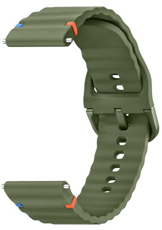 ZGCE Uhrenarmband 22mm 20mm, Silikon Uhrenarmbänder für Damen Herren, Atmungsaktives Wasserdichtes Wellenförmiges Armband, Ersatzarmband mit Schnellverschluss, (22mm Olivgrün)