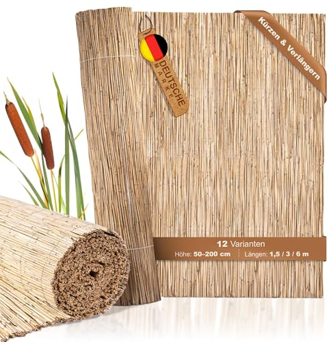 BooGardi Canisse en Roseau 100 x 300 cm · Brise-Vue Balcon résistant aux intempéries en 12 Tailles · Pare-Vue pour Jardin, terrasse et clôture · Hauteur 100 cm