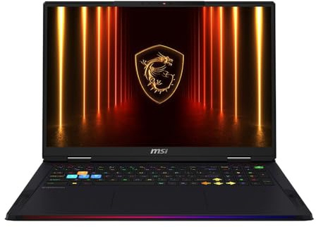 msi Raider 18 HX AI 18 QHD+ IPS 240Hz Display Gaming Laptop; Intel Core Ultra 9 285HX 2.1GHz; GeForce RTX 5090 GPU 24GB GDDR7; 64GB DDR5-6400 RAM; 2TB NVMe M.2 SSD