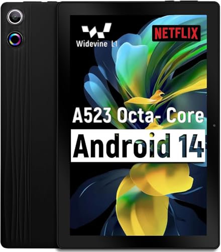 Yicty Tablette 10 Pouces Octa-Core GMS Tablettes Tactiles 10Go RAM 64Go ROM (1To Extensible) 5000mAh Android Tablettes PC 1280 * 800 IPS HD Touchscreen Widevine L1 WiFi 6 BT 5.4 Dynamic Halo