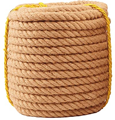 Cuerda, Cordel, Cuerda de Yute, Cordel de Yute, Cuerda de cáñamo Natural, Cordel Trenzado, for jardín, Regalos, Manualidades.(20mm)