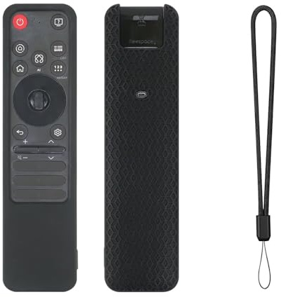 FTRONGRT Funda Compatible con LG MR25GA, Anti-Caída, Anti Choques, Ultrafino y Ligero Silicona Suave Mando a Distancia Funda Protectora. Negro